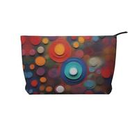 XZDLXJ Bolsa de cosméticos de pana Artistic Wonder, adecuada para viajes y uso diario, forro resistente, garantiza la longevidad, negro, talla única, Black, Talla única