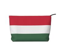 XZDLXJ Bolsa de cosméticos de pana con la bandera de Hungría, adecuada para viajes y uso diario, forro resistente, garantiza la longevidad, negro, talla única, Black, Talla única