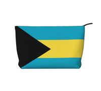 XZDLXJ Bolsa de cosméticos de pana con la bandera de las Bahamas, adecuada para viajes y uso diario, forro resistente, garantiza la longevidad, negro, talla única, Black, Talla única