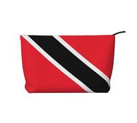 XZDLXJ Bolsa de cosméticos de pana con la bandera de Trinidad y Tobago, adecuada para viajes y uso diario, forro resistente, garantiza la longevidad, negro, talla única, Black, Talla única