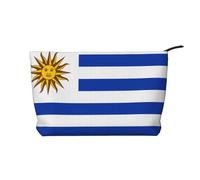 XZDLXJ Bolsa de cosméticos de pana con la bandera de Uruguay, adecuada para viajes y uso diario, forro resistente, garantiza la longevidad, negro, talla única, Black, Talla única