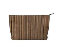 XZDLXJ Bolsa de cosméticos de pana con patrón de madera maciza, adecuada para viajes y uso diario, forro resistente, garantiza la longevidad, negro, talla única, Black, Talla única