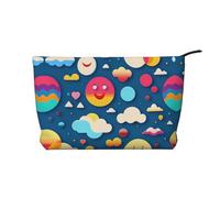 XZDLXJ Bolsa de cosméticos de pana con patrón de ojos rodantes, adecuada para viajes y uso diario, forro resistente, garantiza la longevidad, negro, talla única, Black, Talla única