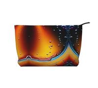 XZDLXJ Bolsa de cosméticos de pana con textura sin costuras de aceite de agua, adecuada para viajes y uso diario, forro resistente, garantiza la longevidad, negro, talla única, Black, Talla única