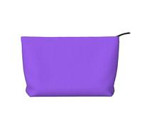 XZDLXJ Bolsa de cosméticos de pana de color morado claro, adecuada para viajes y uso diario, forro resistente, garantiza longevidad, negro, talla única, Black, Talla única