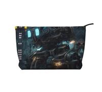 XZDLXJ Bolsa de cosméticos de pana Future Robot, adecuada para viajes y uso diario, forro resistente, garantiza la longevidad, negro, talla única, Black, Talla única