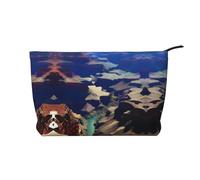 XZDLXJ Bolsa de cosméticos de pana Grand Canyon, adecuada para viajes y uso diario, forro resistente, garantiza la longevidad, negro, talla única, Black, Talla única