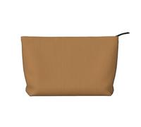 XZDLXJ Bolsa de cosméticos de pana marrón sólido, adecuada para viajes y uso diario, forro resistente, garantiza longevidad, negro, talla única, Black, Talla única