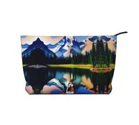 XZDLXJ Bolsa de cosméticos Mountain Majesty de pana, adecuada para viajes y uso diario, forro resistente, garantiza la longevidad, color negro, talla única, Black, Talla única