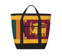XZDLXJ Bolsa de hombro aislada de gran capacidad con bandera de Sri Lanka para alimentos fríos y calientes, color negro, talla única, Black, Talla única