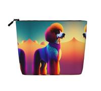 XZDLXJ Bolsa de maquillaje de una sola capa con aspecto de lino resistente al agua con cremallera para tus necesidades diarias o de viaje, color negro, talla única, Black, Talla única