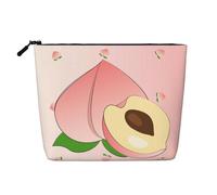 XZDLXJ Bolsa de maquillaje de una sola capa resistente al agua con aspecto de lino de dibujos animados con cremallera para tus necesidades diarias o de viaje, color negro, talla única, Black, Talla