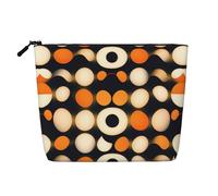 XZDLXJ Bolsa de maquillaje de una sola capa resistente al agua con diseño de sonrisa, con cremallera para tus necesidades diarias o de viaje, color negro, talla única, Black, Talla única