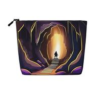 XZDLXJ ChillingCaverns - Bolsa de maquillaje de una sola capa resistente al agua con cremallera para tus necesidades diarias o de viaje, color negro, talla única, Black, Talla única