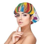 XZDLXJ Creative Strokes - Gorro de dormir de satén para adultos, protección y comodidad para el cabello, color negro, talla única