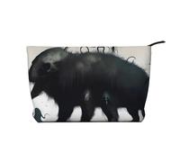 XZDLXJ CreepyCreatures - Bolsa de cosméticos de pana, adecuada para viajes y uso diario, forro resistente, garantiza la longevidad, color negro, talla única, Black, Talla única