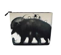 XZDLXJ CreepyCreatures - Bolsa de maquillaje de una sola capa resistente al agua con cremallera para tus necesidades diarias o de viaje, color negro, talla única, Black, Talla única