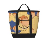 XZDLXJ Crooked Owl - Bolsa de hombro aislada de gran capacidad para alimentos fríos y calientes, color negro, talla única