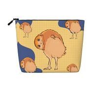 XZDLXJ Crooked Owl - Bolsa de maquillaje de una sola capa resistente al agua con cremallera para tus necesidades diarias o de viaje, color negro, talla única, Black, Talla única