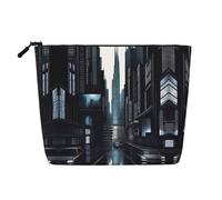 XZDLXJ Dark Future - Bolsa de maquillaje de una sola capa resistente al agua con cremallera para tus necesidades diarias o de viaje, color negro, talla única, Black, Talla única