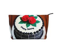 XZDLXJ Deliciosa bolsa de cosméticos de pana, adecuada para viajes y uso diario, forro resistente, garantiza la longevidad, negro, talla única, Black, Talla única