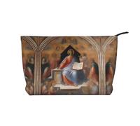 XZDLXJ Divine Frescoes - Bolsa de cosméticos de pana, adecuada para viajes y uso diario, forro resistente, garantiza la longevidad, color negro, talla única, Black, Talla única