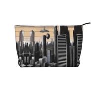 XZDLXJ Dystopian World - Bolsa de cosméticos de pana, adecuada para viajes y uso diario, forro resistente, garantiza la longevidad, color negro, talla única, Black, Talla única