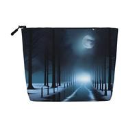 XZDLXJ EerieEvening - Bolsa de maquillaje de una sola capa resistente al agua con cremallera para tus necesidades diarias o de viaje, color negro, talla única, Black, Talla única