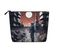 XZDLXJ Exploration - Bolsa de maquillaje de una sola capa resistente al agua con cremallera para tus necesidades diarias o de viaje, color negro, talla única, Black, Talla única