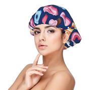 XZDLXJ Fancy Sweets - Gorro de dormir de satén para adultos, protección y comodidad para el cabello, color negro, talla única