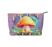 XZDLXJ Fantasy Dream Mushroom - Bolsa de cosméticos de pana, adecuada para viajes y uso diario, forro resistente, garantiza la longevidad, color negro, talla única, Black, Talla única