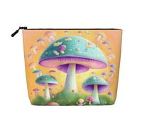 XZDLXJ Fantasy Mushroom - Bolsa de maquillaje de una sola capa resistente al agua con cremallera para tus necesidades diarias o de viaje, color negro, talla única, Black, Talla única