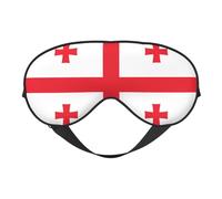 XZDLXJ Flag of Georgia - Antifaz reversible de poliéster para dormir con correa ajustable para máxima comodidad y bloqueo de luz, color negro