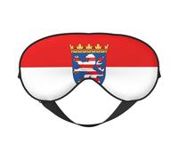 XZDLXJ Flag of Hesse - Antifaz reversible de poliéster para dormir con correa ajustable para máxima comodidad y bloqueo de luz, color negro