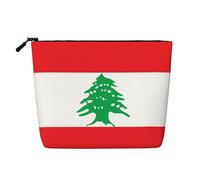 XZDLXJ Flag of Lebanon - Bolsa de maquillaje de una sola capa resistente al agua con cremallera para tus necesidades diarias o de viaje, color negro, talla única, Black, Talla única