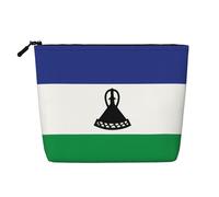 XZDLXJ Flag of Lesotho - Bolsa de maquillaje de una sola capa resistente al agua con cremallera para tus necesidades diarias o de viaje, color negro, talla única, Black, Talla única