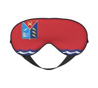 XZDLXJ Flag of Magadan - Antifaz reversible de poliéster para dormir con correa ajustable para máxima comodidad y bloqueo de luz, color negro