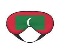 XZDLXJ Flag of Maldives - Antifaz reversible de poliéster para dormir con correa ajustable para máxima comodidad y bloqueo de luz, color negro