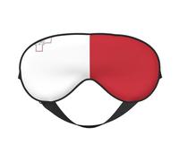 XZDLXJ Flag of Malta - Antifaz reversible de poliéster para dormir con correa ajustable para máxima comodidad y bloqueo de luz, color negro