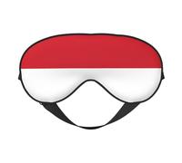 XZDLXJ Flag of Monaco - Antifaz reversible de poliéster para dormir con correa ajustable para máxima comodidad y bloqueo de luz, color negro