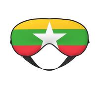XZDLXJ Flag of Myanmar - Antifaz reversible de poliéster para dormir con correa ajustable para máxima comodidad y bloqueo de luz, color negro
