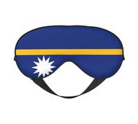 XZDLXJ Flag of Nauru - Antifaz reversible de poliéster para dormir con correa ajustable para máxima comodidad y bloqueo de luz, color negro