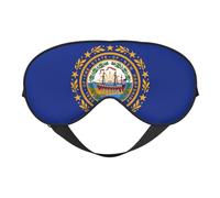 XZDLXJ Flag of New Hampshire - Antifaz reversible de poliéster para dormir con correa ajustable para máxima comodidad y bloqueo de luz, color negro
