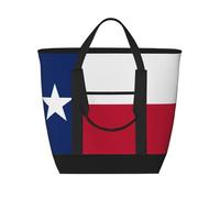XZDLXJ Flag of Texas - Bolsa de hombro aislada de gran capacidad para alimentos fríos y calientes, color negro, talla única