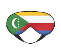 XZDLXJ Flag of The Comoros - Antifaz reversible de poliéster para dormir con correa ajustable para máxima comodidad y bloqueo de luz, color negro