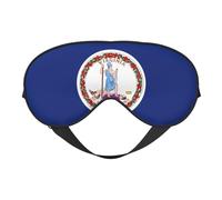 XZDLXJ Flag of Virginia - Antifaz reversible de poliéster para dormir con correa ajustable para máxima comodidad y bloqueo de luz, color negro