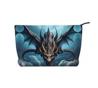 XZDLXJ Flying Dragon - Bolsa de cosméticos de pana, adecuada para viajes y uso diario, forro resistente, garantiza la longevidad, color negro, talla única, Black, Talla única