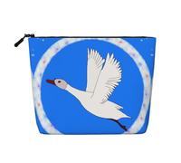 XZDLXJ Flying White Goose - Bolsa de maquillaje de una sola capa resistente al agua con cremallera para tus necesidades diarias o de viaje, color negro, talla única, Black, Talla única