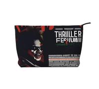 XZDLXJ FrightFest - Bolsa de cosméticos de pana, adecuada para viajes y uso diario, forro resistente, garantiza la longevidad, color negro, talla única, Black, Talla única
