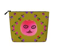 XZDLXJ Funny Face Peach - Bolsa de maquillaje de una sola capa resistente al agua con cremallera para tus necesidades diarias o de viaje, color negro, talla única, Black, Talla única